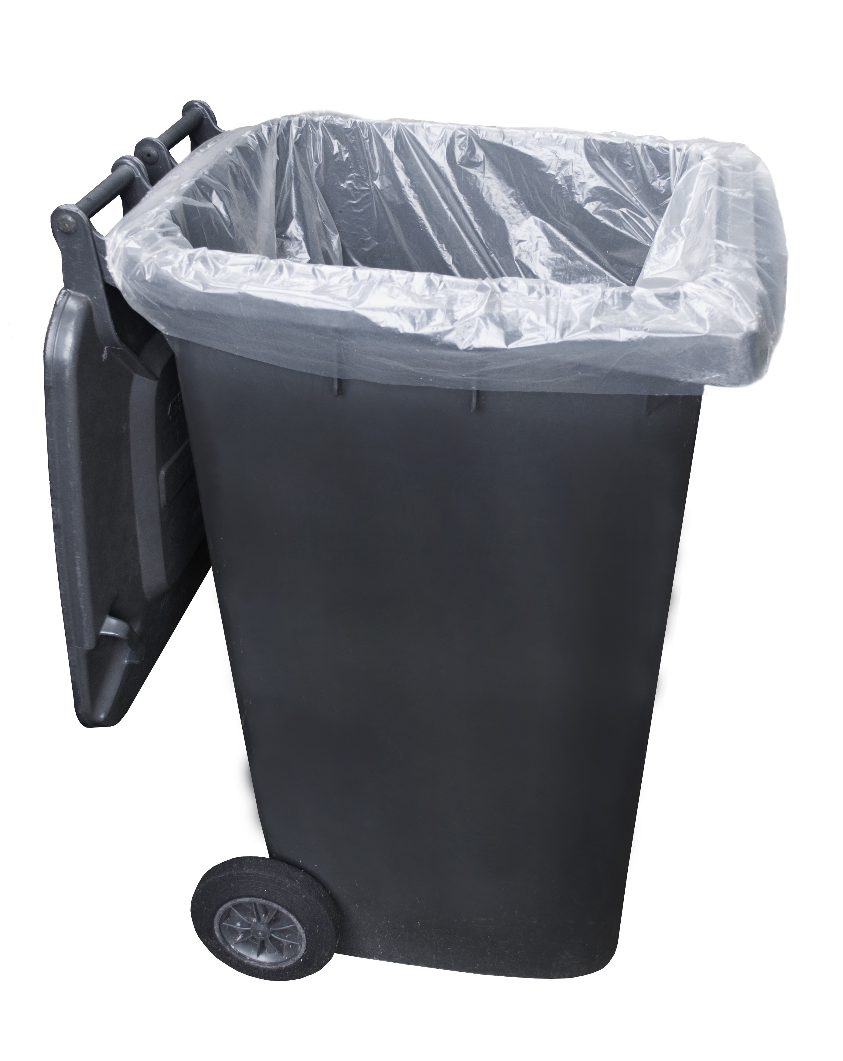 Spectrum Cleaning Solutions Clear 240L wheelie bin bags Heavy Duty